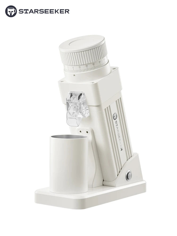 STARSEEKER E55 Electric Coffee Grinder 55MM Espresso Cone burr Stepless Fineness Adjustment Cold Brew Bean Grinder Black Sliver