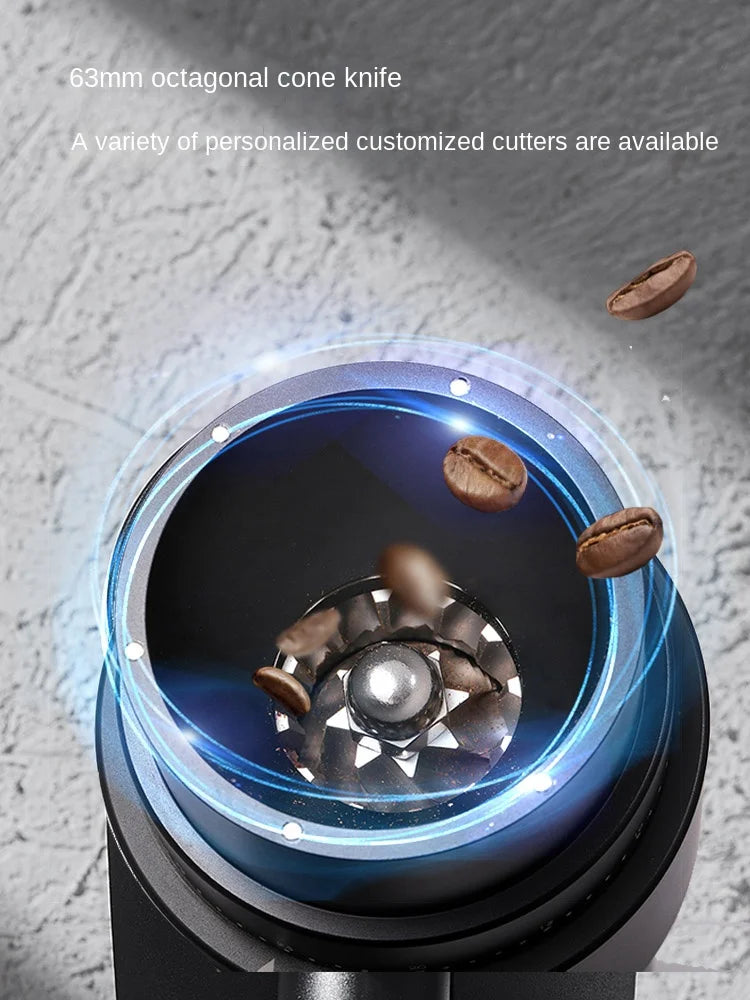 STARSEEKER EDGE PLUS Electric Coffee Grinder 63MM Titanium Burr Stepless Fineness Adjustment Removable Magnetic Suction Port