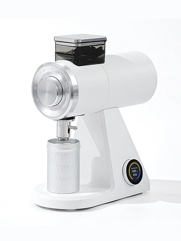 STARSEEKER AK74 Electric Coffee Grinder 74MM Flat Titanium Burr Espresso Brew Coffee Bean Grinder Speed Regulation Black White