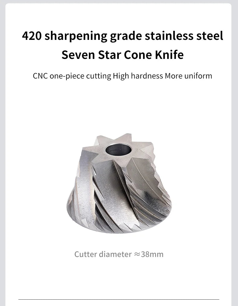 STARSEEKER NEW Burr Coffee Grinder Black Manual Coffee Grinder 46MM Burr Espresso Portable Hand Brewed Coffee Bean Grinder