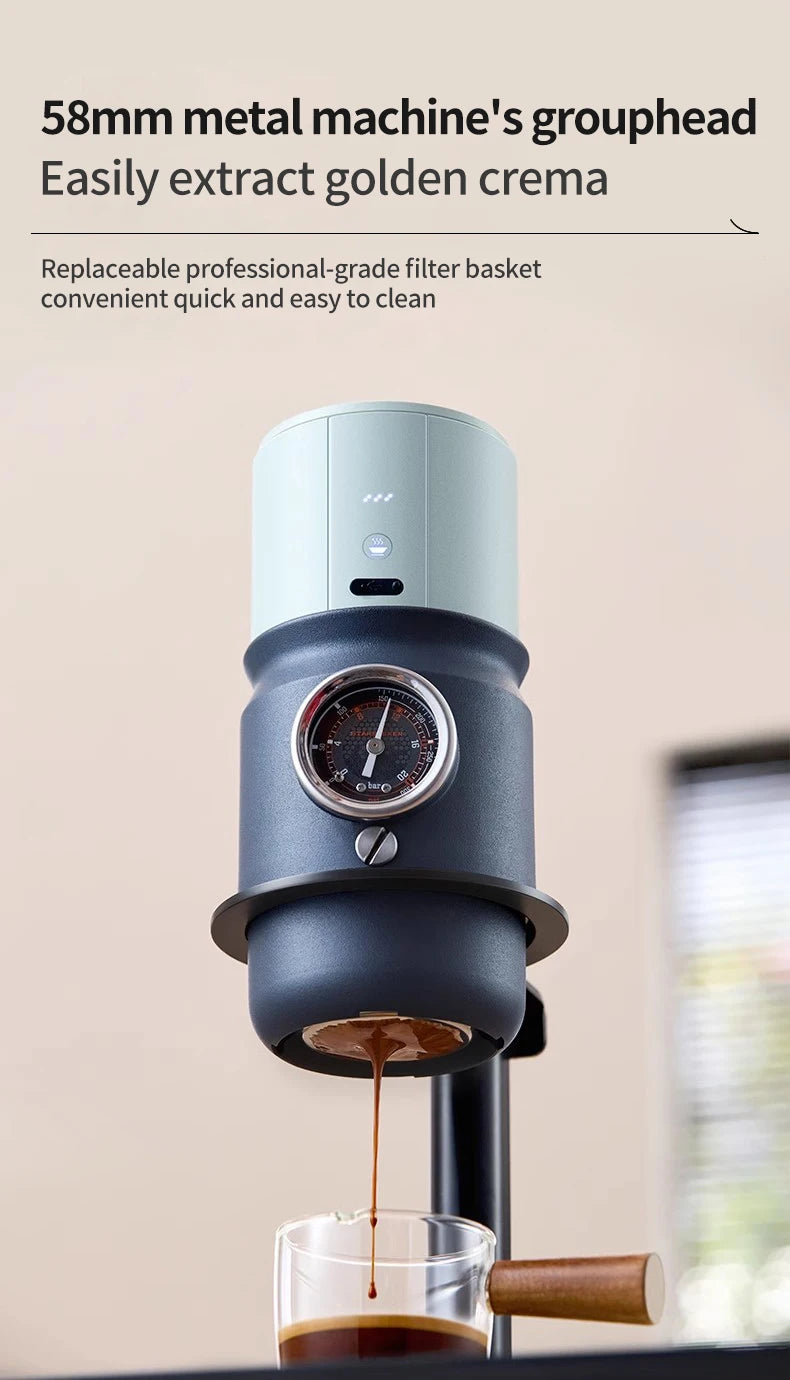 STARSEEKER Super58 Portable Electric Espresso Machine Travel Coffee Maker For Camping Car Coffee Maker With USB-C Bracket Tamper