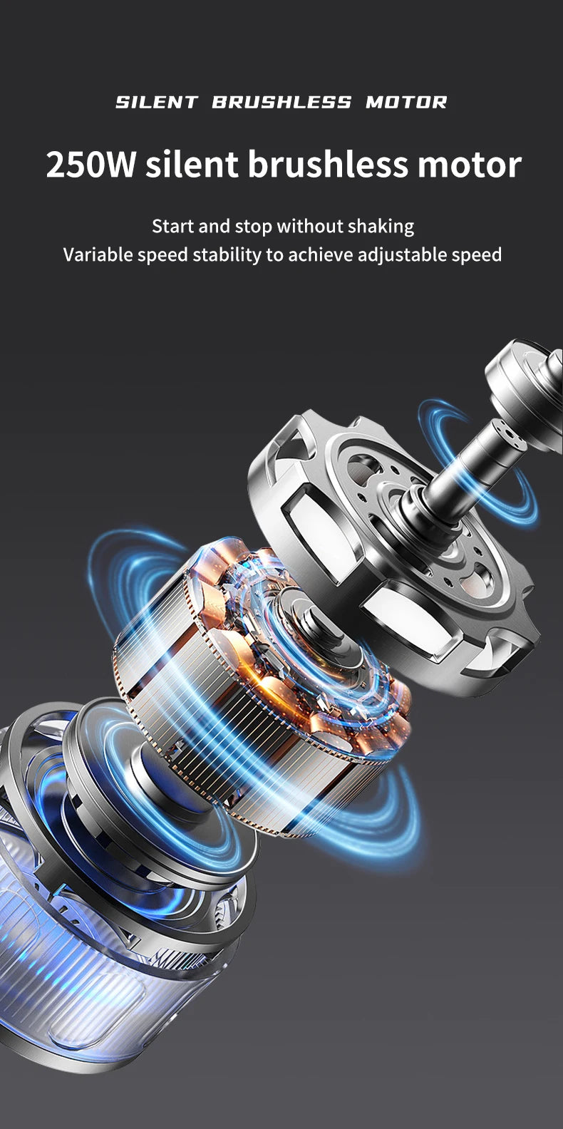 STARSEEKER AK74 Electric Coffee Grinder 74MM Flat Titanium Burr Espresso Brew Coffee Bean Grinder Speed Regulation Black White