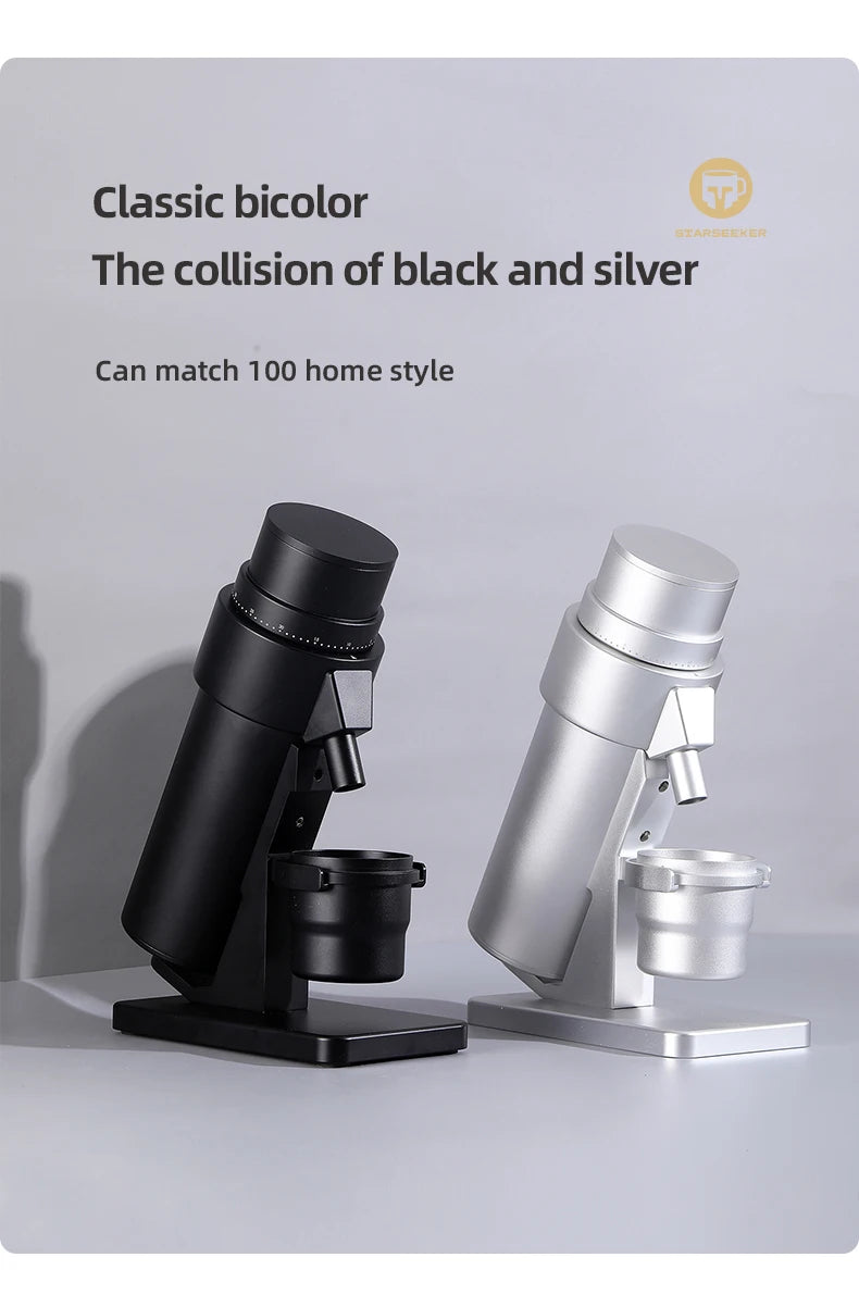 STARSEEKER EDGE PLUS Electric Coffee Grinder 63MM Titanium Burr Stepless Fineness Adjustment Removable Magnetic Suction Port