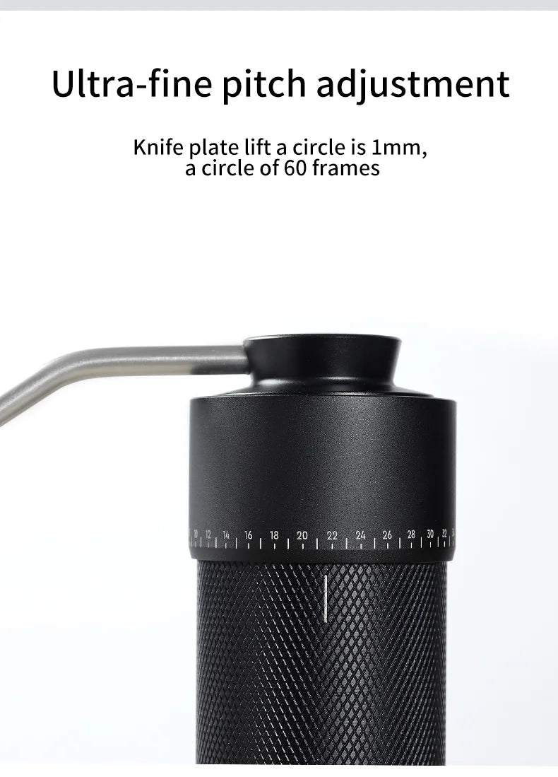 STARSEEKER NEW Burr Coffee Grinder Black Manual Coffee Grinder 46MM Burr Espresso Portable Hand Brewed Coffee Bean Grinder